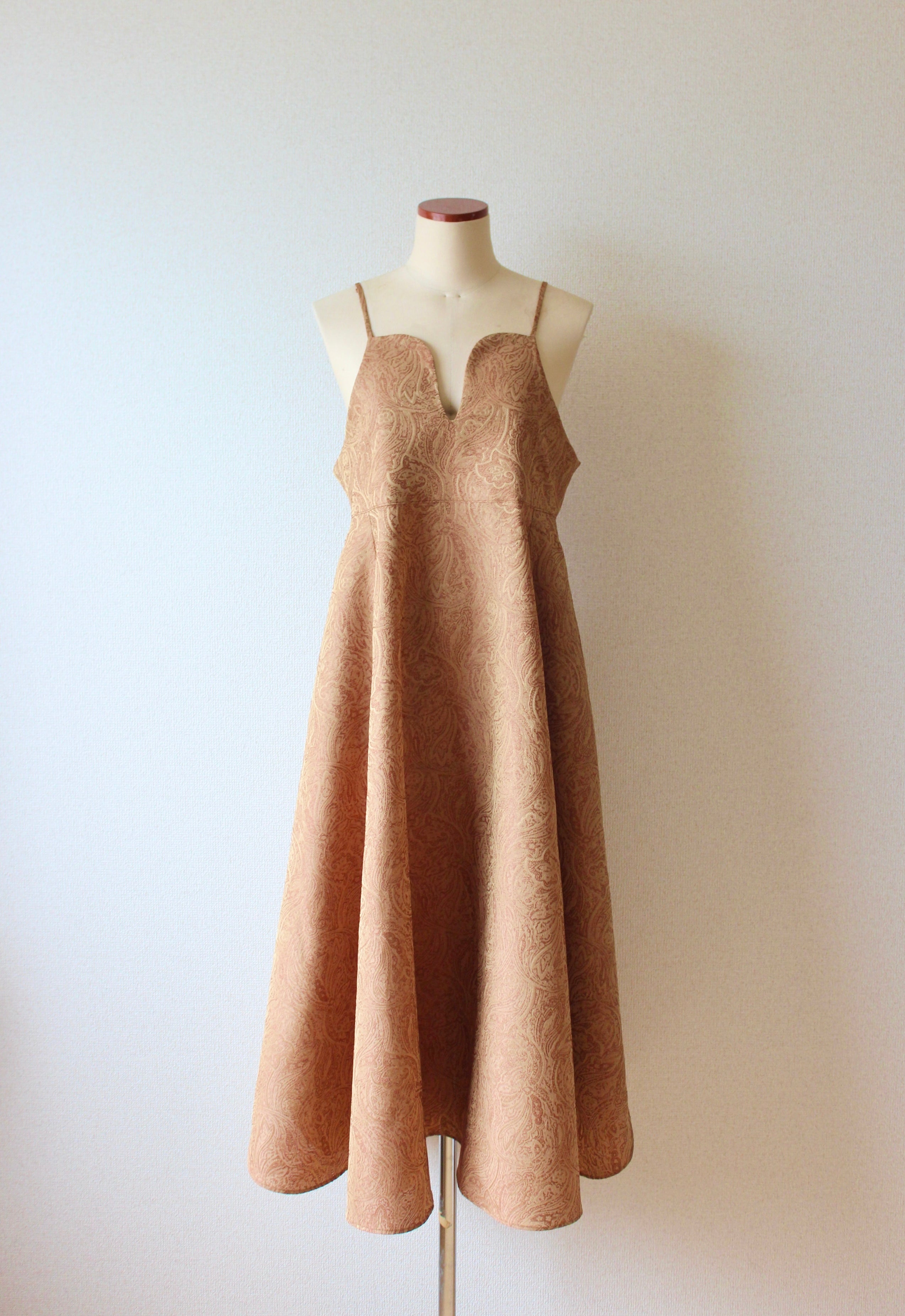 // vase camisole dress - orange beige - 【10月中旬〜下旬お届け予定】