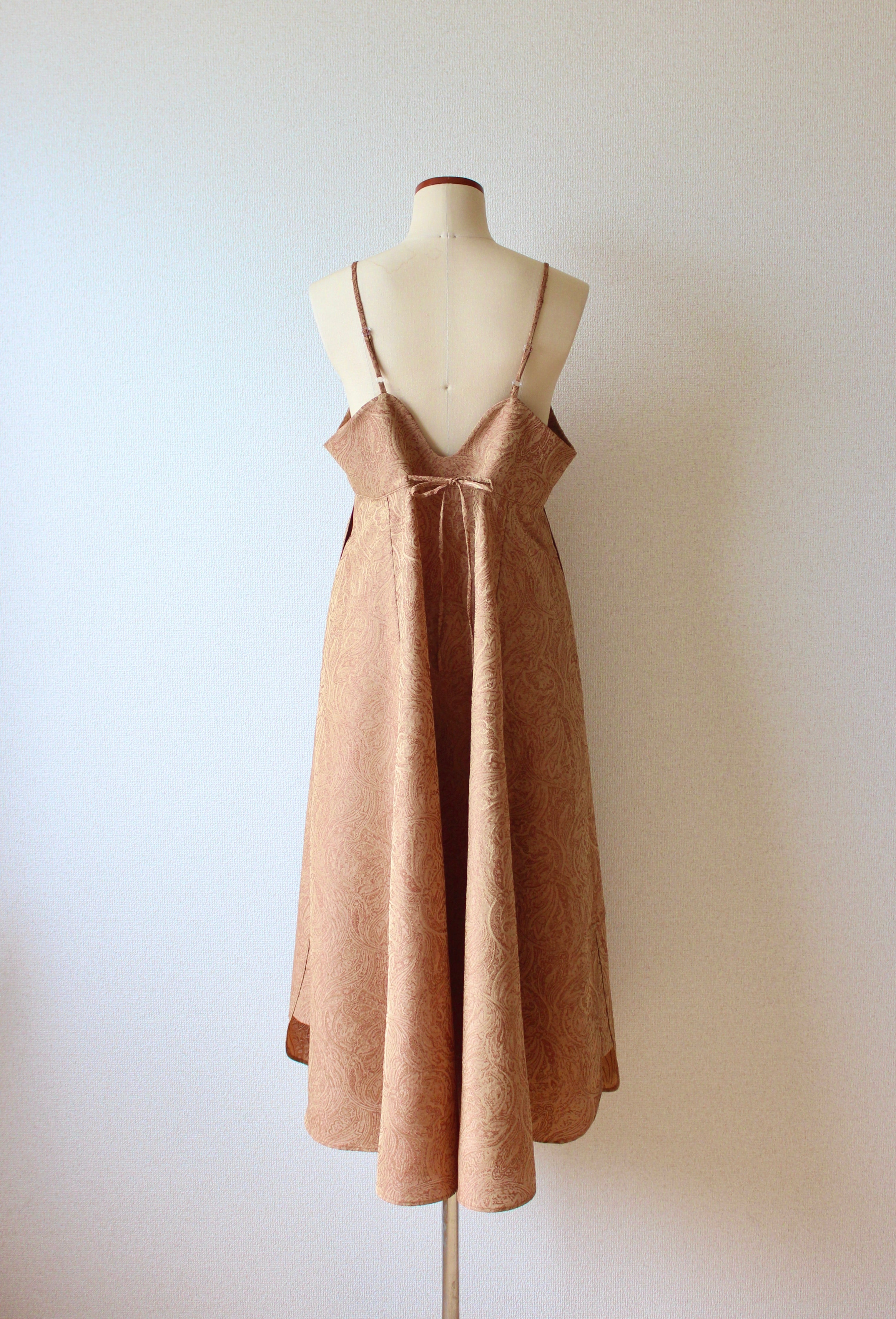 // vase camisole dress - orange beige - 【10月中旬〜下旬お届け予定】
