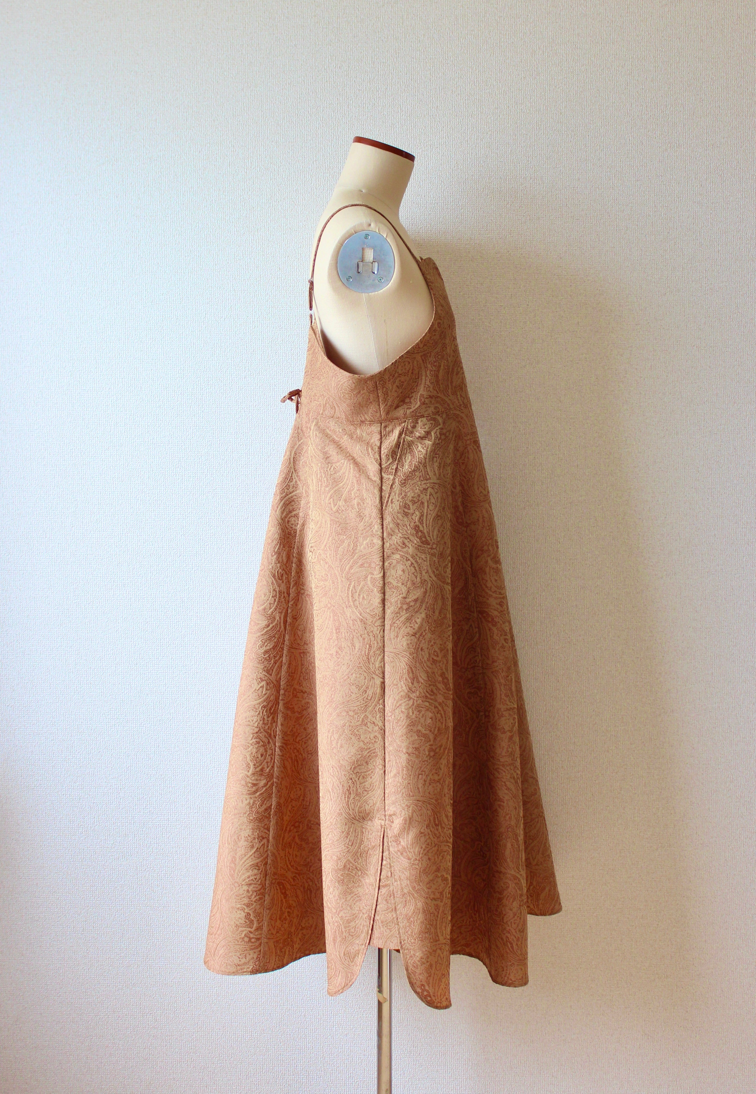 // vase camisole dress - orange beige - 【10月中旬〜下旬お届け予定】