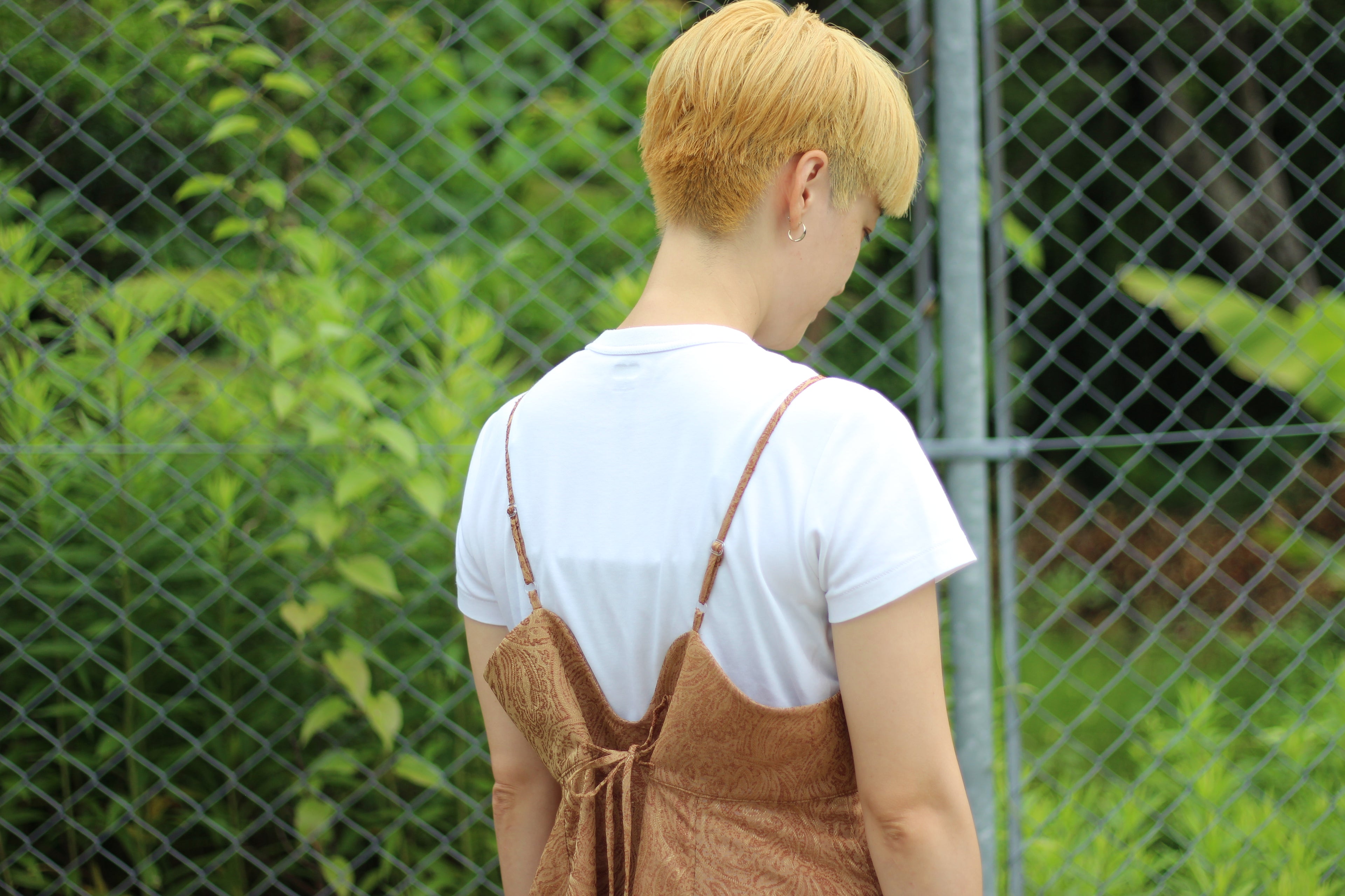 // vase camisole dress - orange beige - 【12月下旬〜1月中旬お届け予定】