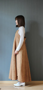 // vase camisole dress - orange beige - 【12月下旬〜1月中旬お届け予定】