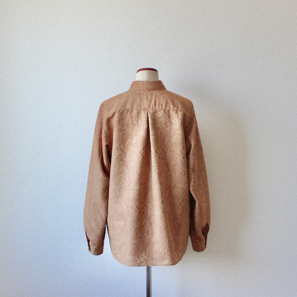 // slash collar shirt - orange beige - 【12月下旬〜1月中旬お届け予定】