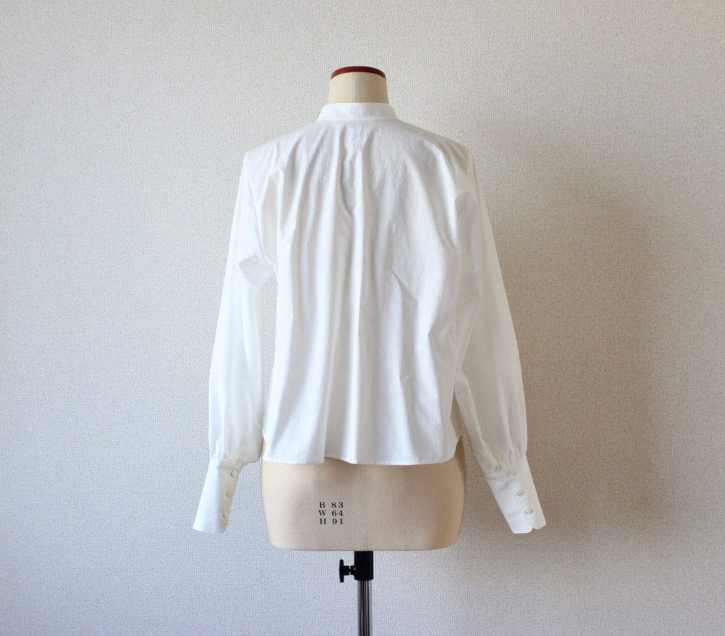 【遠隔試着】// slide collar blouse - white -