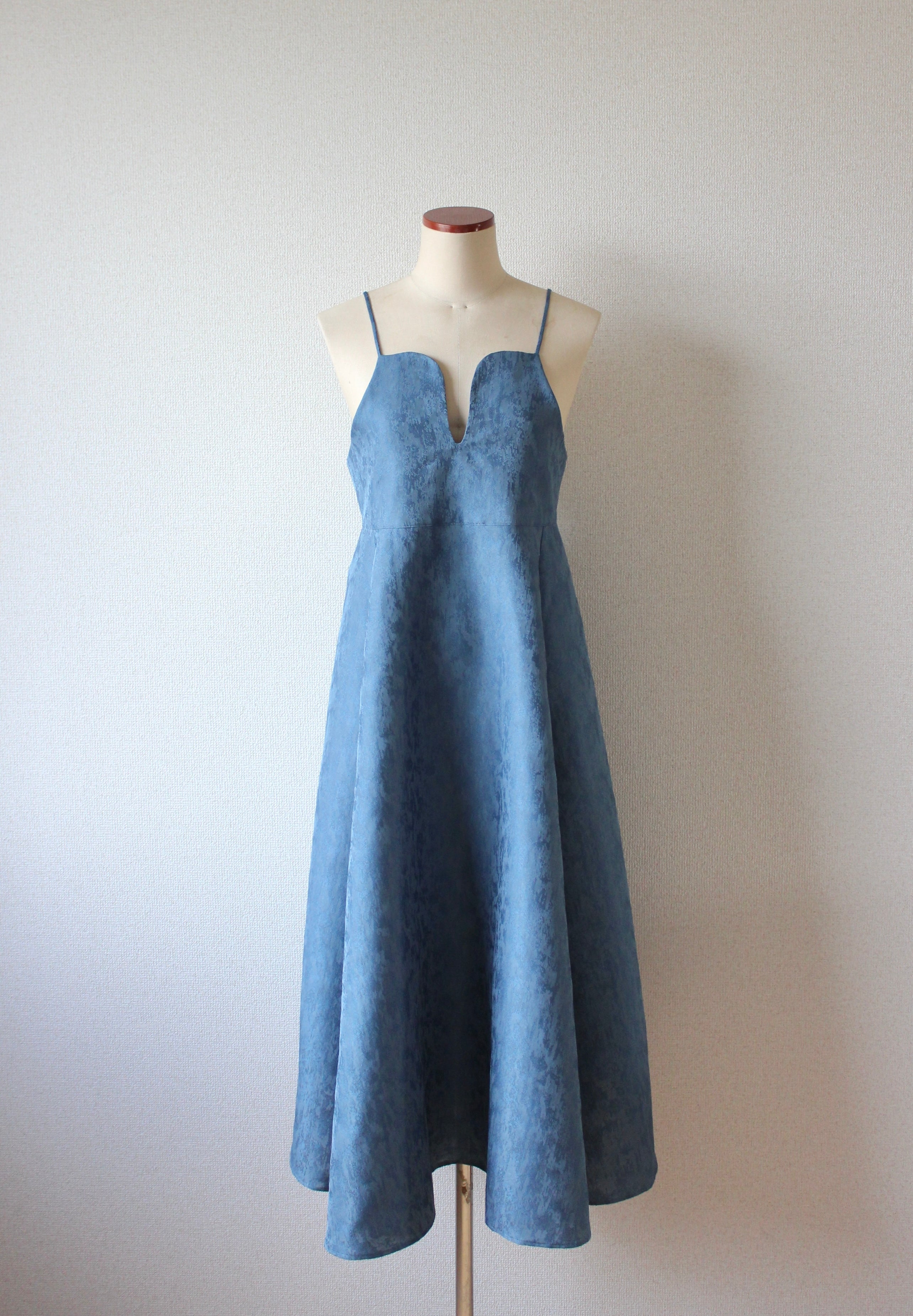 vase camisole dress - clear blue - 【12月中旬〜下旬お届け予定