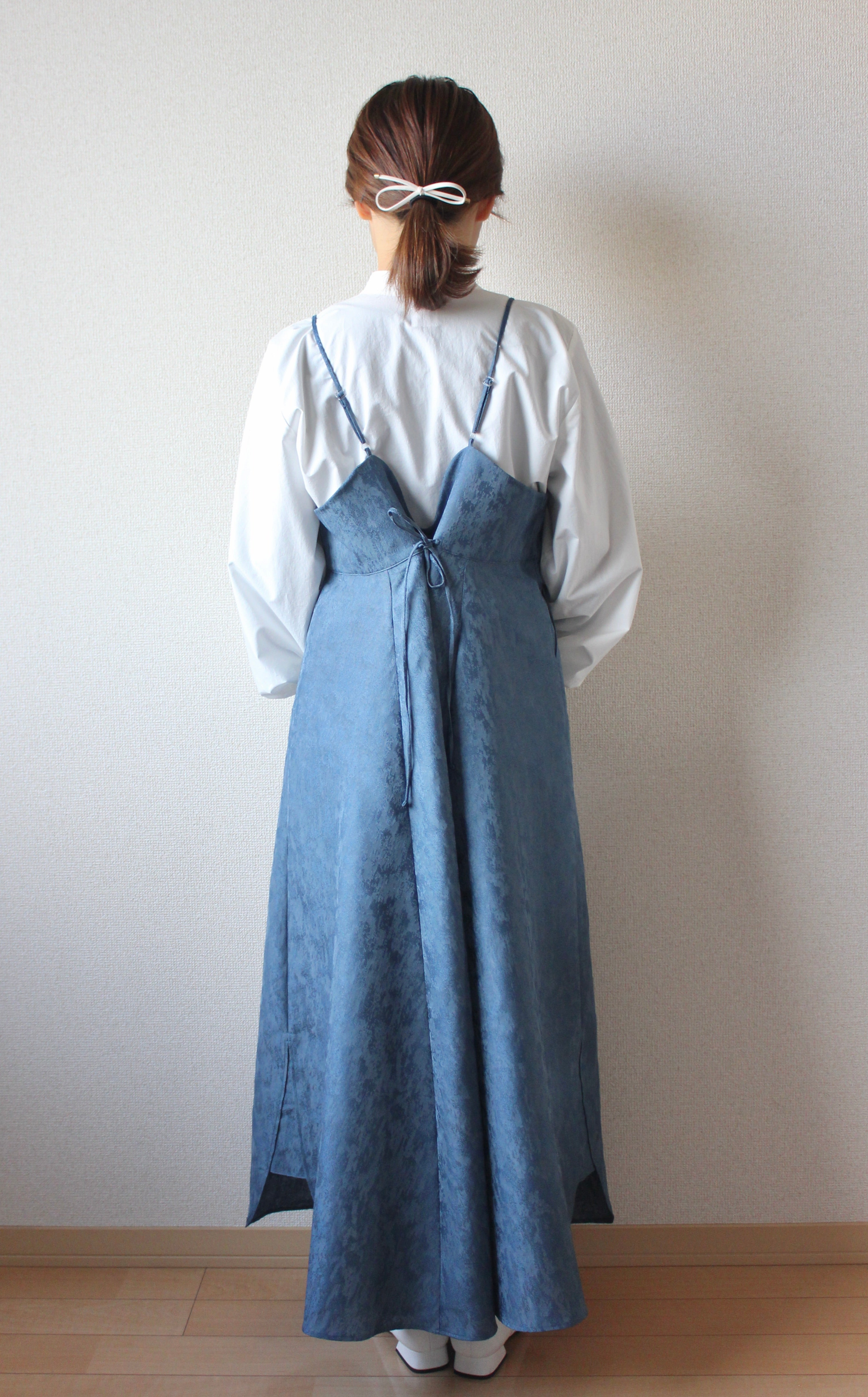 // vase camisole dress - clear blue - 【10月中旬〜下旬お届け予定】