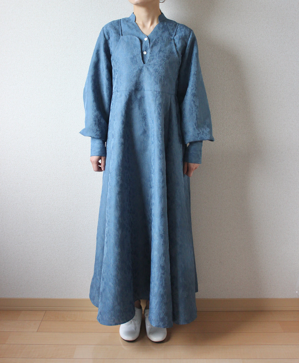 【遠隔試着】// slide collar blouse - clear blue -