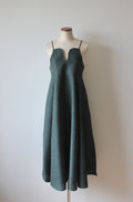 // vase camisole dress - forest green - 【10月中旬〜下旬お届け予定】