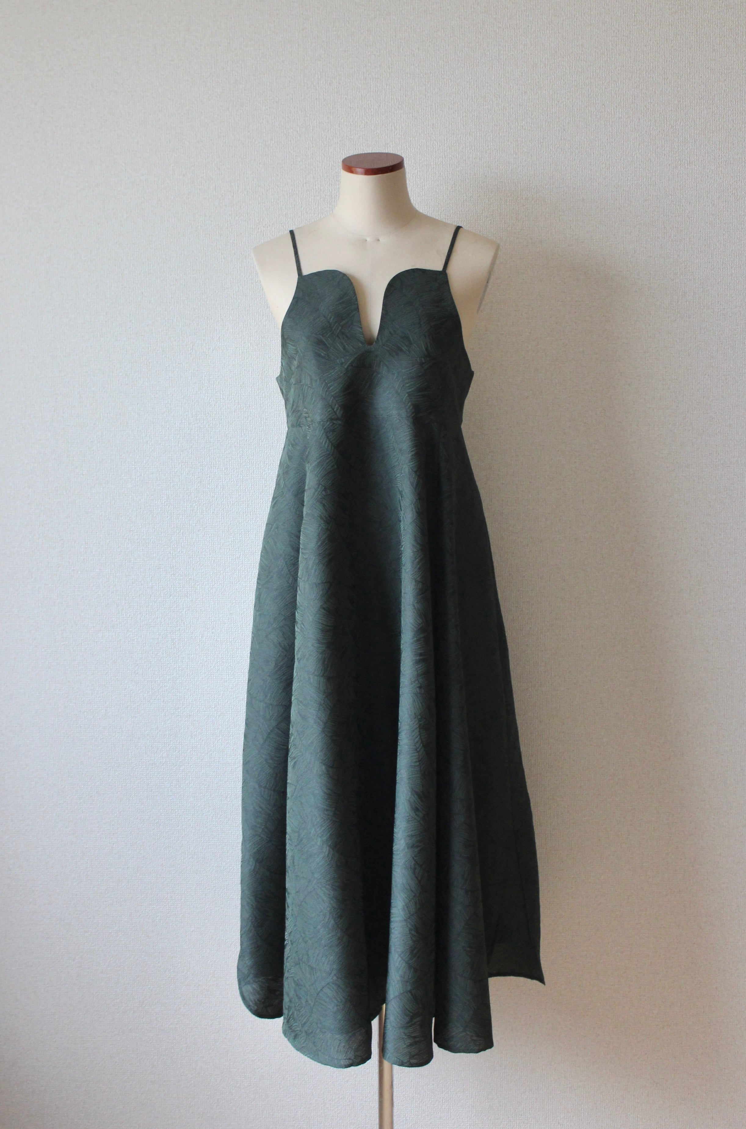 // vase camisole dress - forest green - 【10月中旬〜下旬お届け予定】