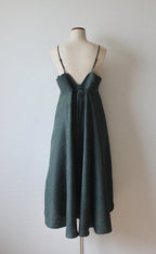 // vase camisole dress - forest green - 【10月中旬〜下旬お届け予定】