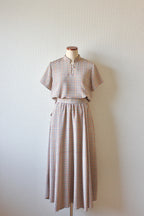 【遠隔試着】// side round flare skirt - houndstooth -