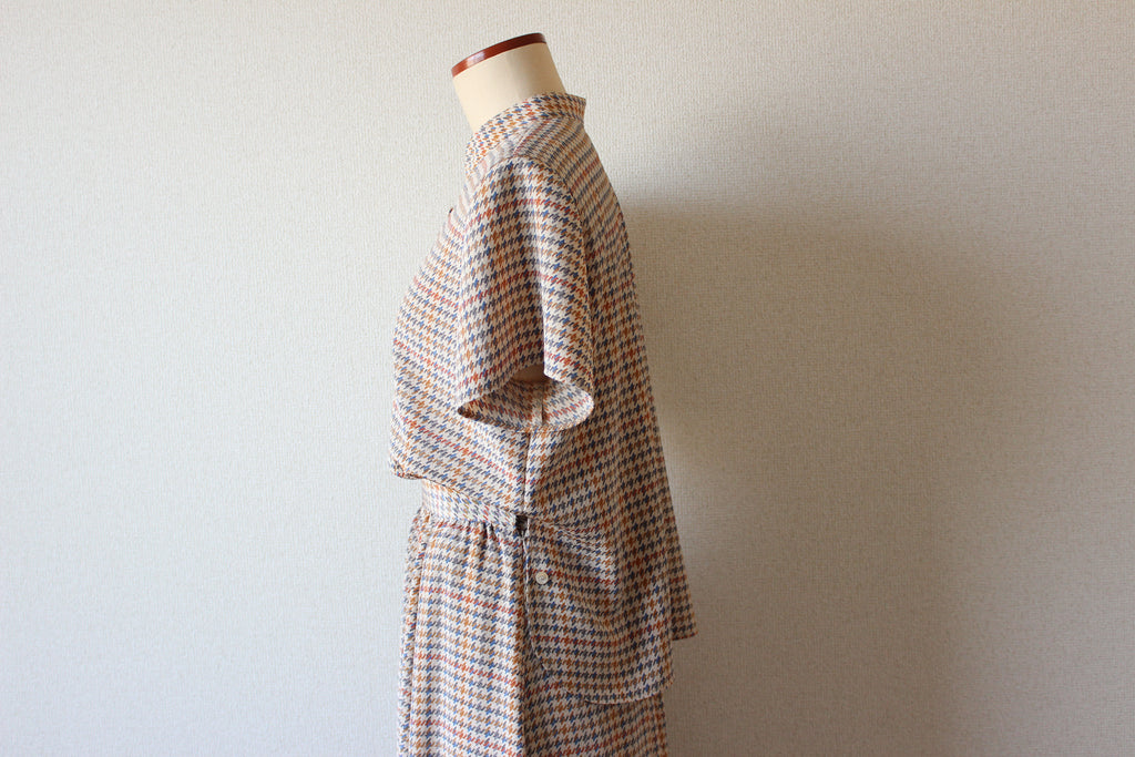 【遠隔試着】// gourd neck blouse - houndstooth -