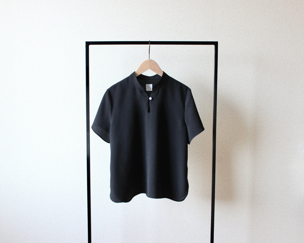 【遠隔試着】// gourd neck blouse - black -