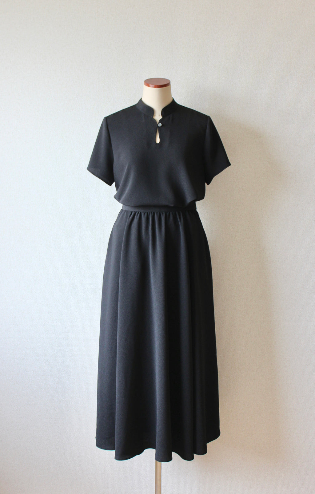 【遠隔試着】// gourd neck blouse - black -