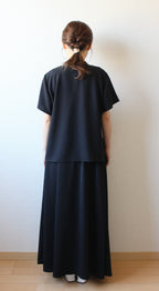 【遠隔試着】// gourd neck blouse - black -