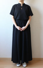 【遠隔試着】// gourd neck blouse - black -
