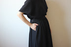 【遠隔試着】// gourd neck blouse - black -