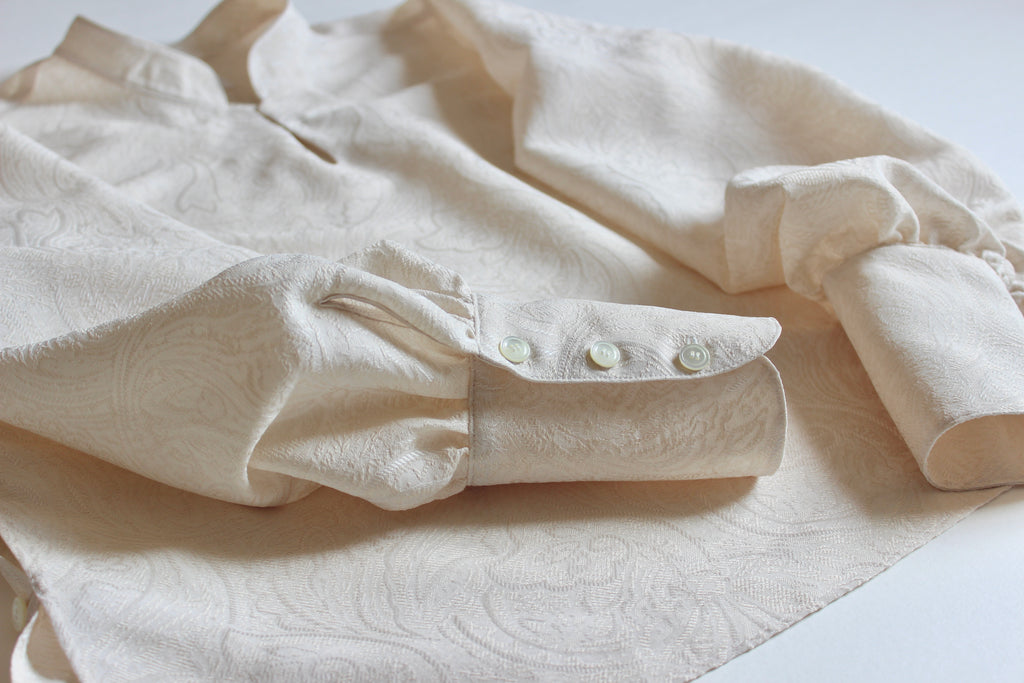 【遠隔試着】// gourd neck blouse (long sleeve)- ivory -
