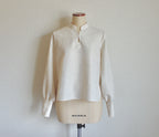 【遠隔試着】// gourd neck blouse (long sleeve)- ivory -
