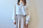【遠隔試着】// gourd neck blouse (long sleeve)- ivory -