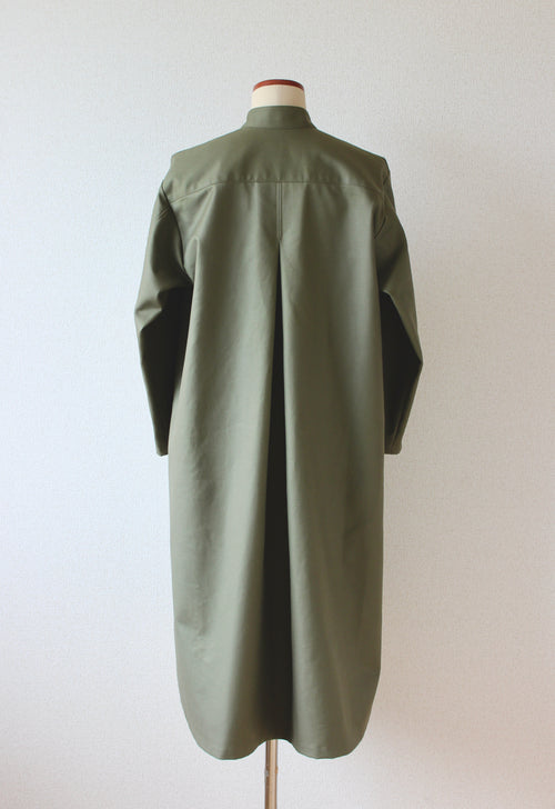 // dent neck coat - khaki - 【10月中旬〜下旬お届け予定】