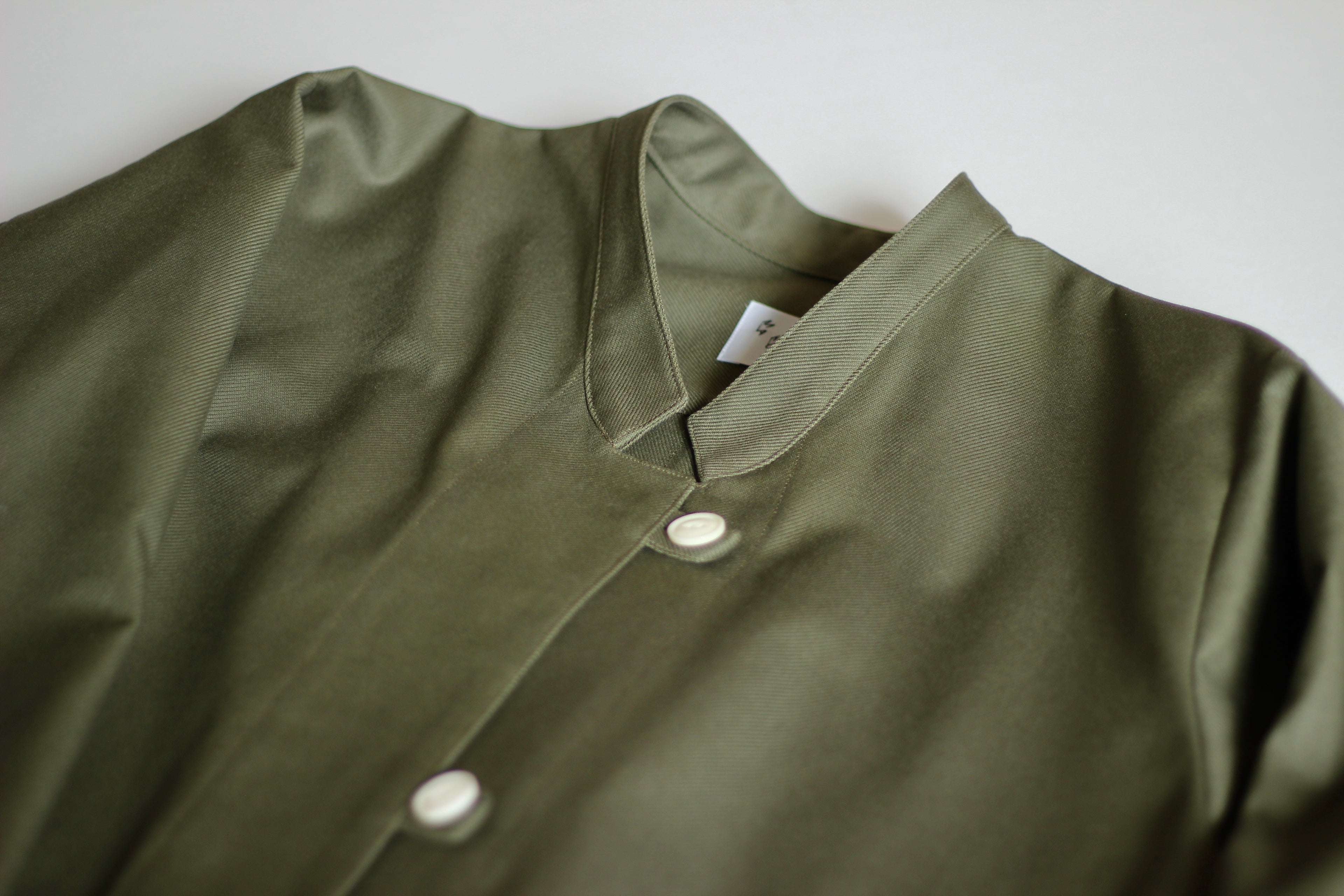 // dent neck coat - khaki - 【10月中旬〜下旬お届け予定】