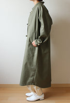 // dent neck coat - khaki - 【12月下旬〜1月中旬お届け予定】