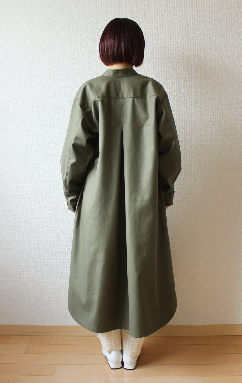 // dent neck coat - khaki - 【12月下旬〜1月中旬お届け予定】