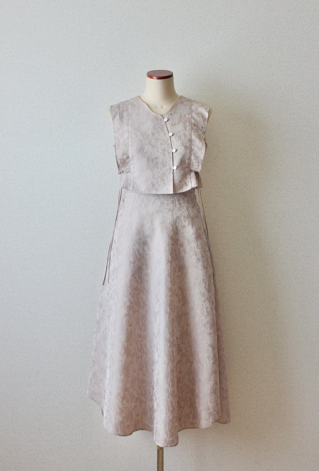 // semi flare skirt - milk tea - 【10月中旬〜下旬お届け予定】