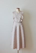 // semi flare skirt - milk tea - 【10月中旬〜下旬お届け予定】