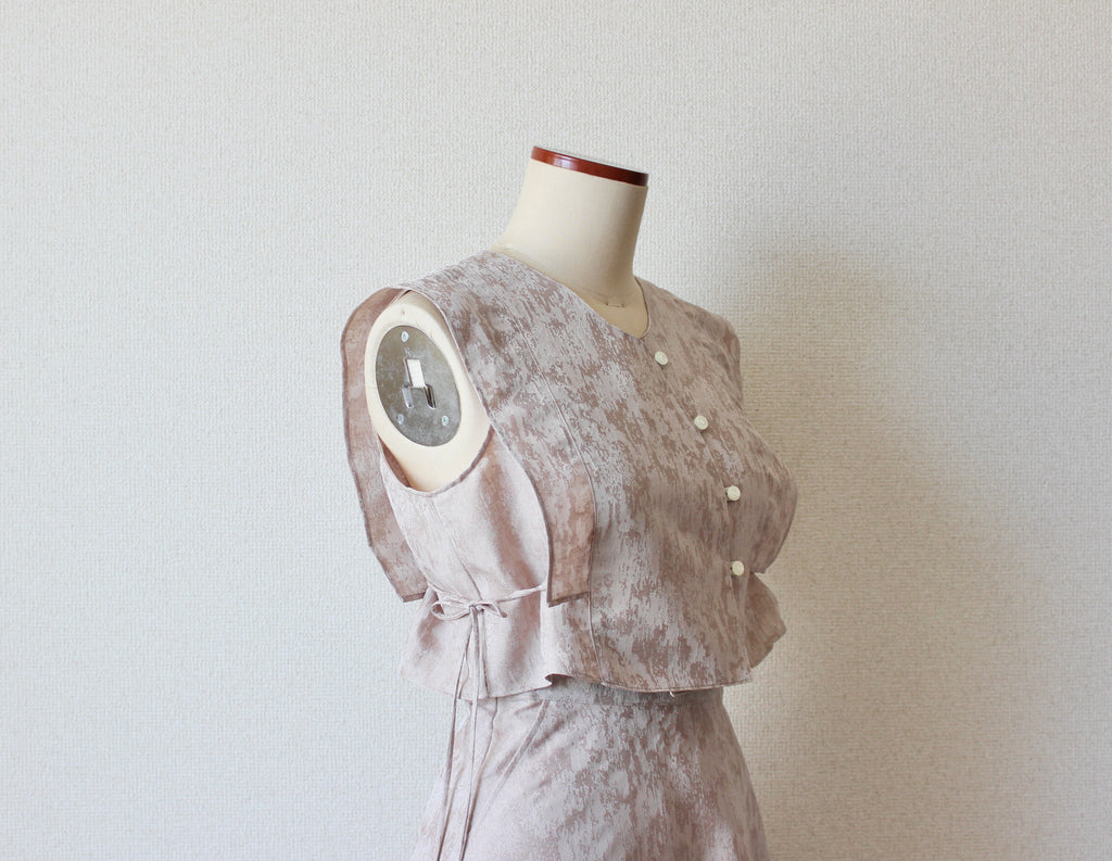 【遠隔試着】// side string vest - milk tea -