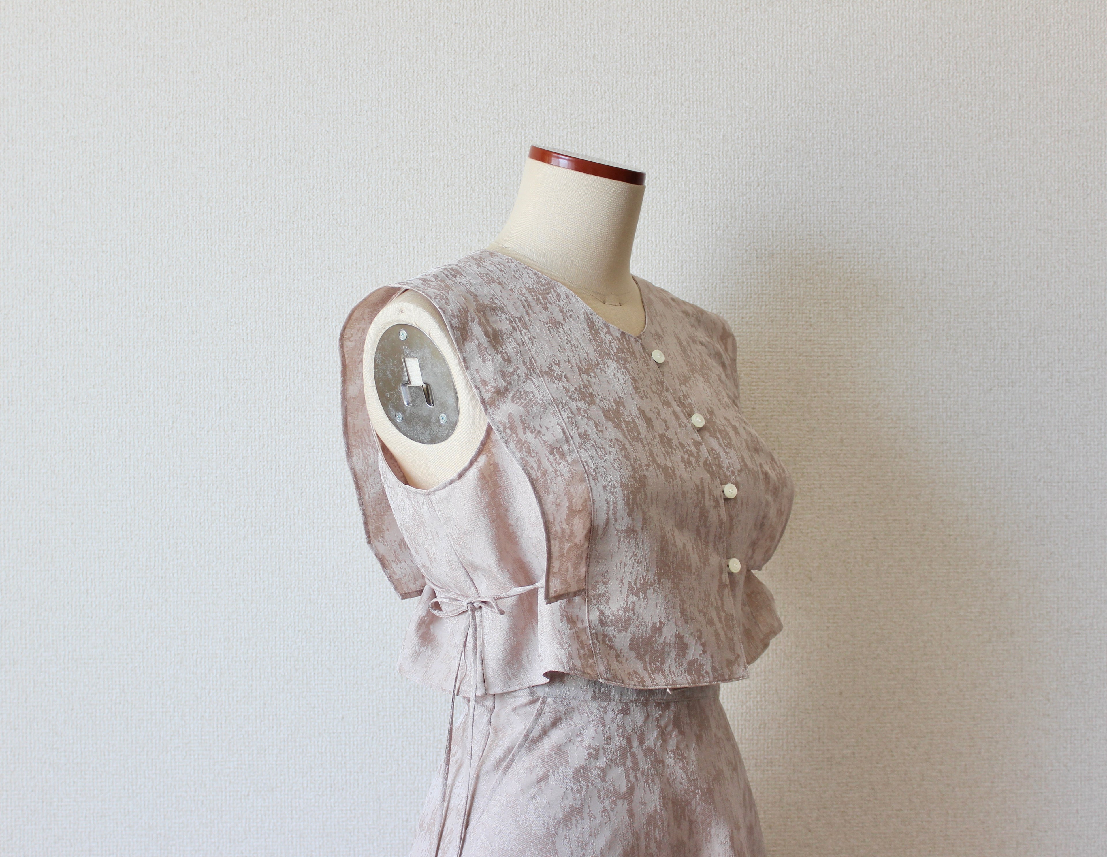 【遠隔試着】// side string vest - milk tea -