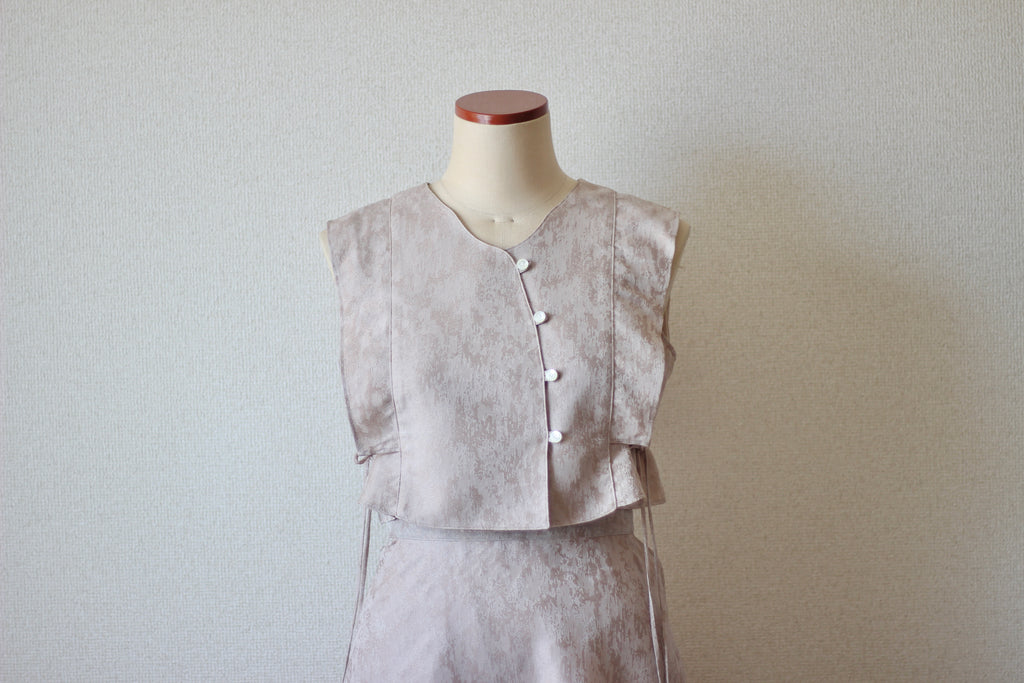 【遠隔試着】// side string vest - milk tea -