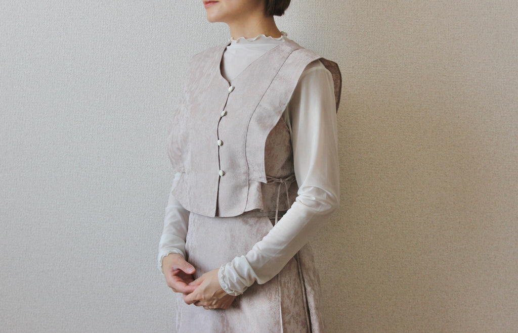 【遠隔試着】// side string vest - milk tea -