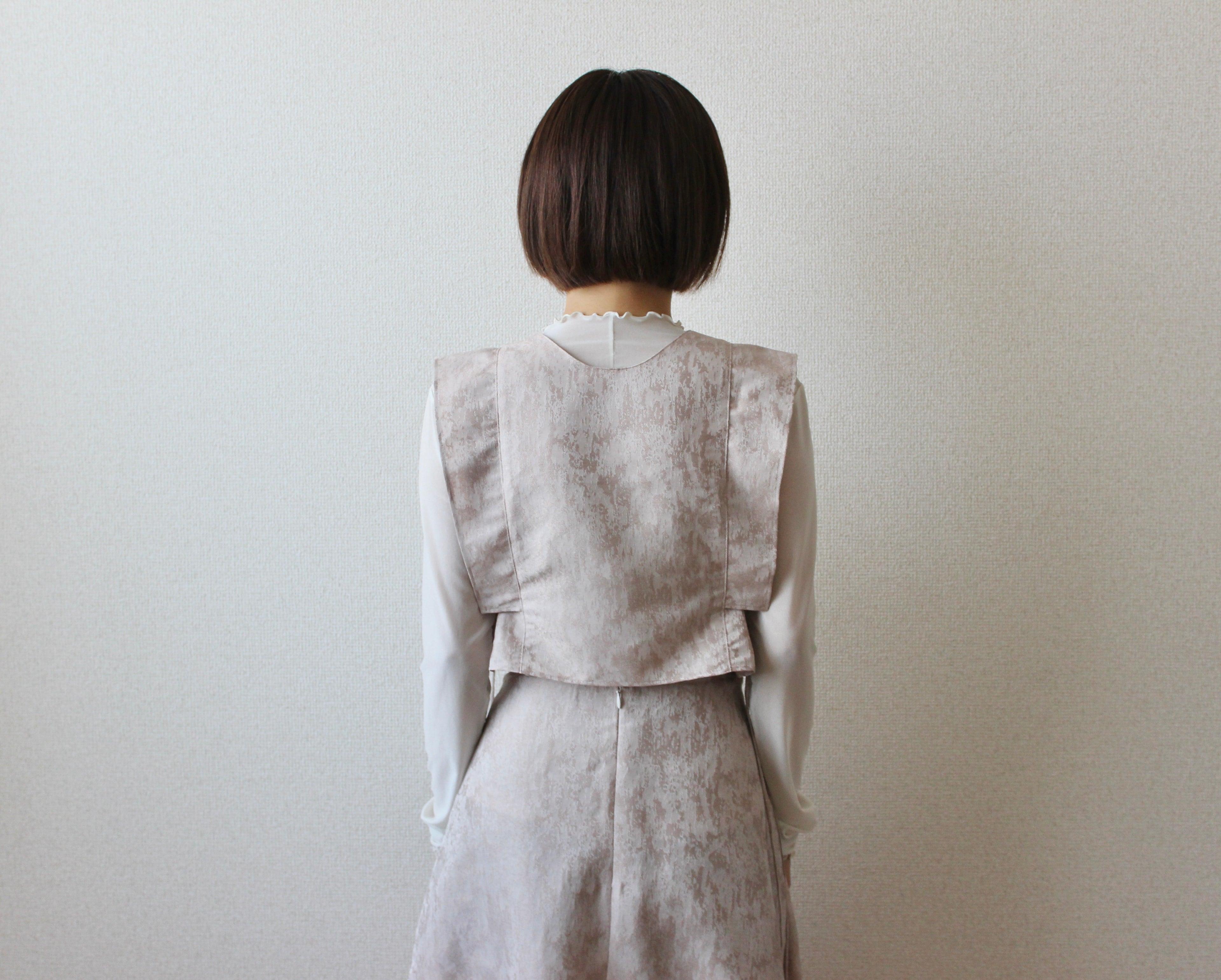 【遠隔試着】// side string vest - milk tea -