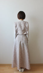 // semi flare skirt - milk tea - 【10月中旬〜下旬お届け予定】