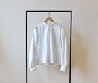 // wave collar blouse - white - 【12月下旬〜1月中旬お届け予定】