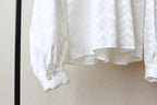 // wave collar blouse - white - 【12月下旬〜1月中旬お届け予定】