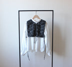 // wave collar blouse - white - 【12月下旬〜1月中旬お届け予定】