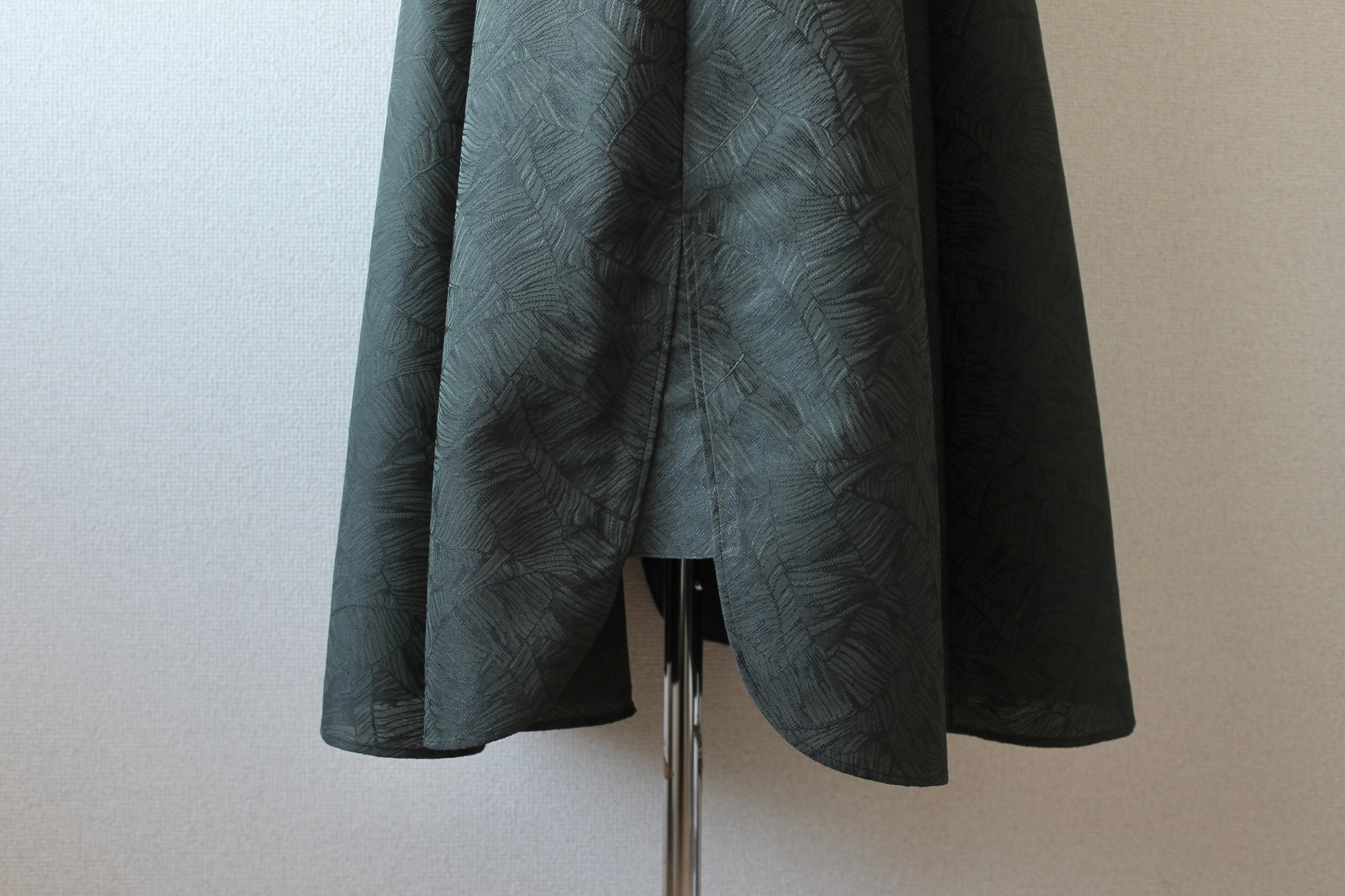 // stem sleeve dress - forest green - 【10月中旬〜下旬お届け予定】