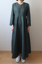 【遠隔試着】// stem sleeve dress - forest green -