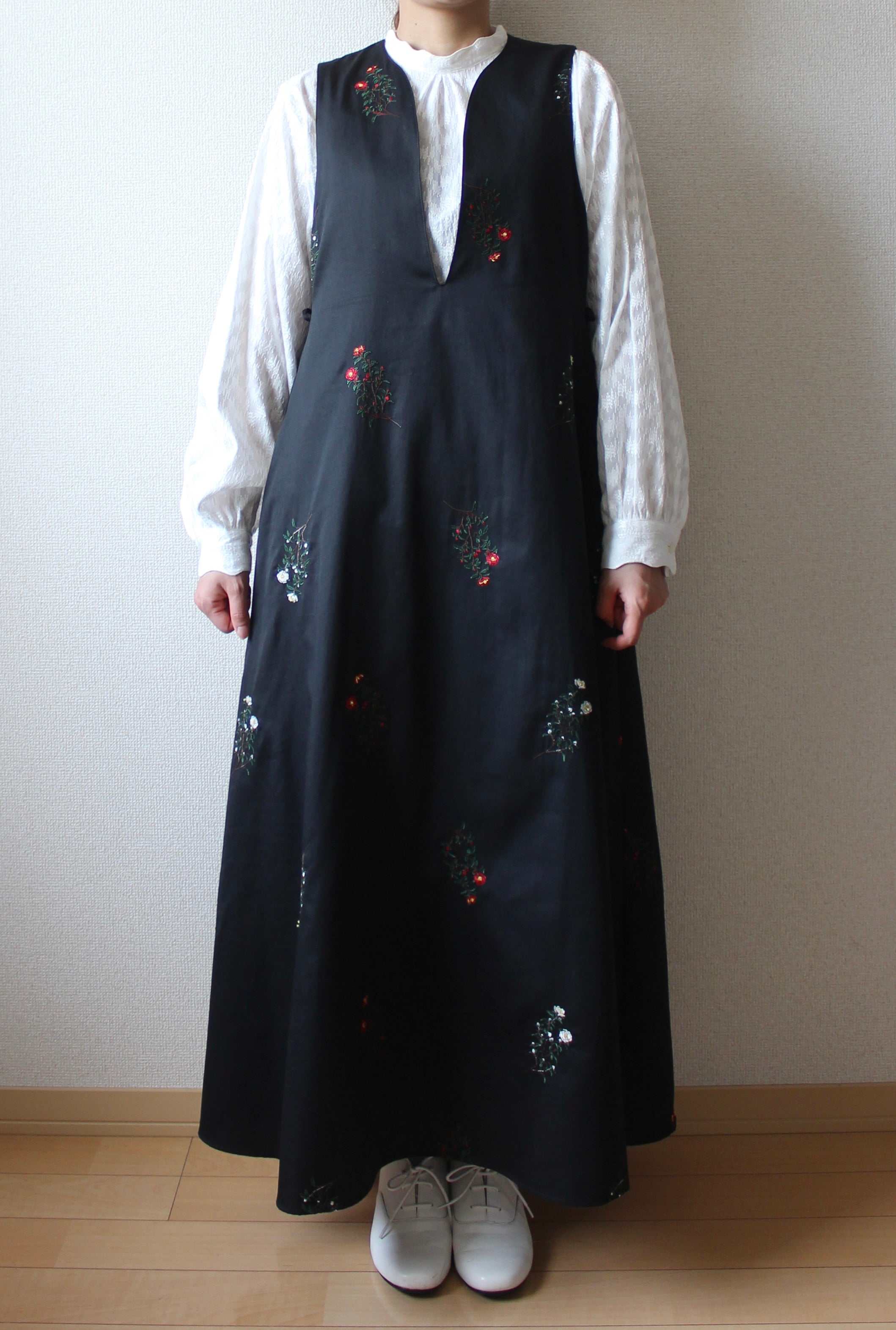 // bouquet jumper skirt - plain - 【12月中旬〜下旬お届け予定】