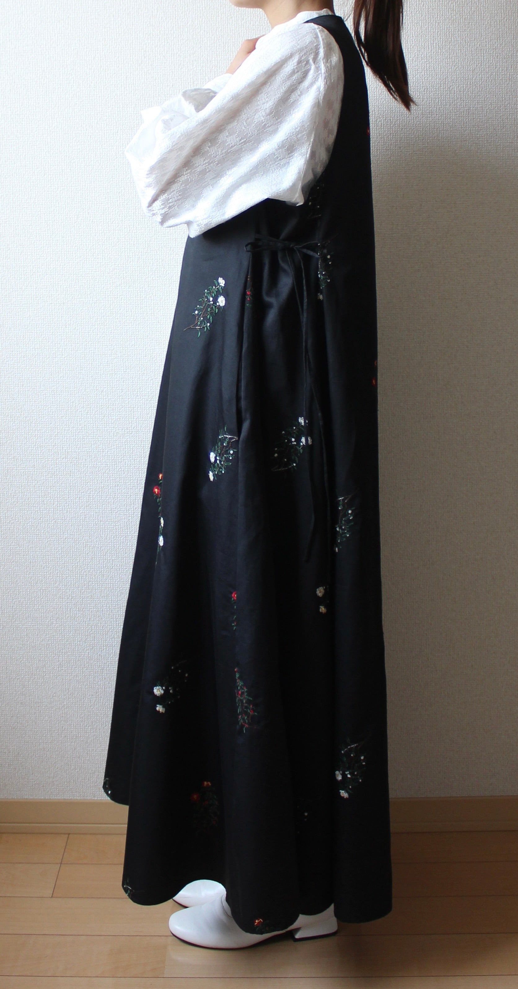 // bouquet jumper skirt - plain - 【12月中旬〜下旬お届け予定】
