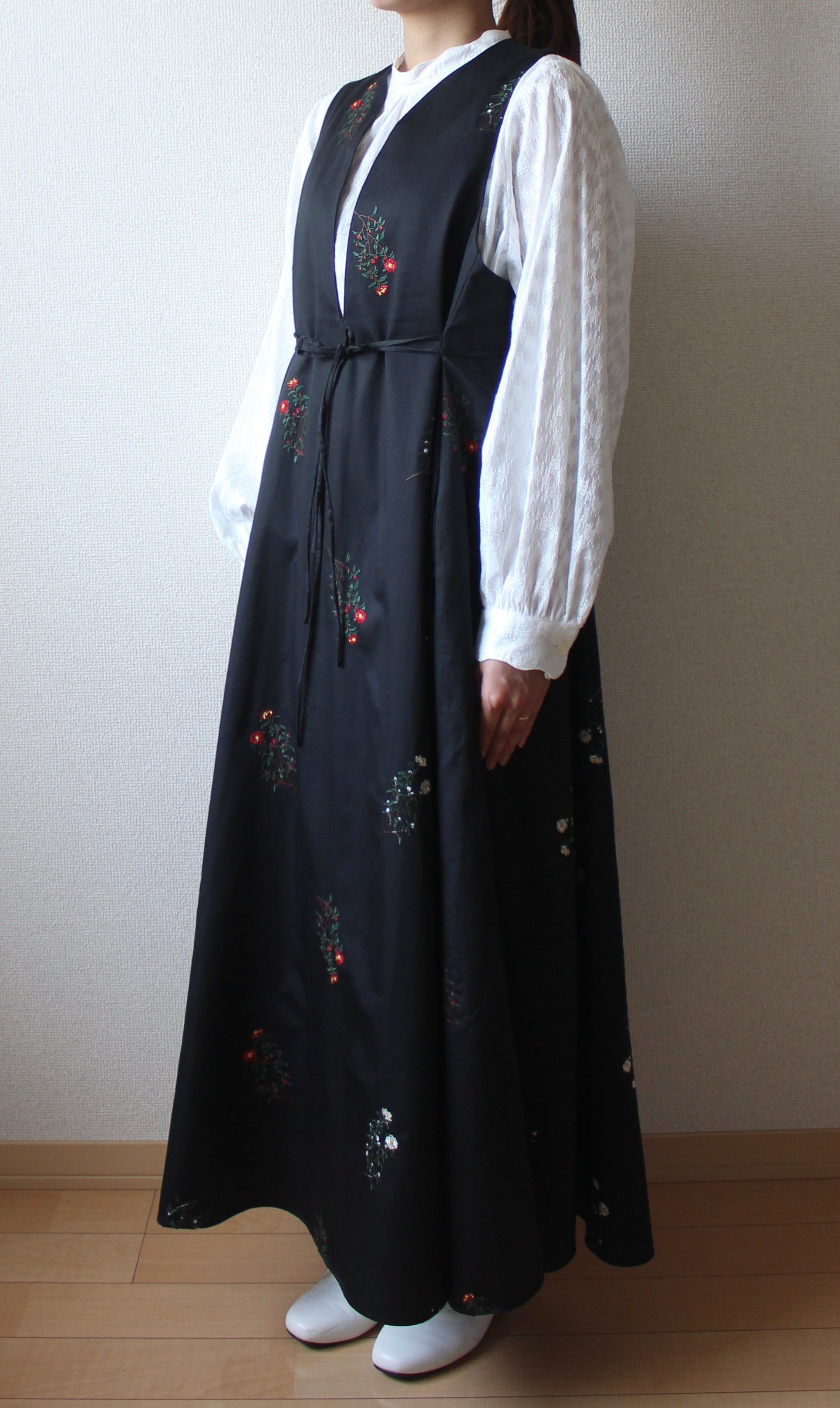 // bouquet jumper skirt - plain - 【12月中旬〜下旬お届け予定】