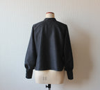 【遠隔試着】// gourd neck blouse (long sleeve) - black -