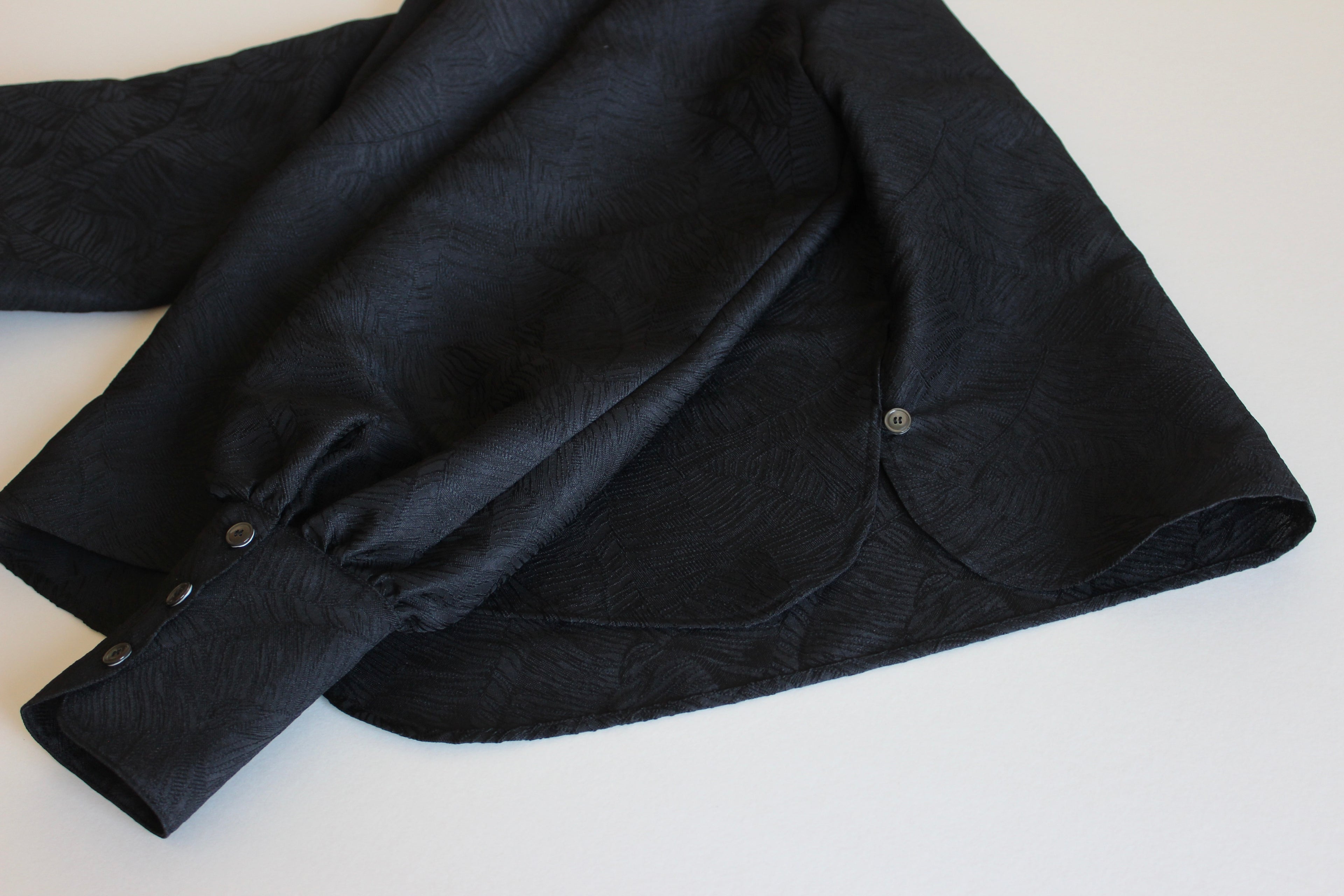 【遠隔試着】// gourd neck blouse (long sleeve) - black -