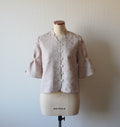 【遠隔試着】// fin sleeve blouse - milk tea -