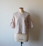 【遠隔試着】// fin sleeve blouse - milk tea -