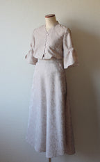 【遠隔試着】// fin sleeve blouse - milk tea -