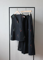 // wide culotte skirt - sazanka - 【10月中旬〜下旬お届け予定】