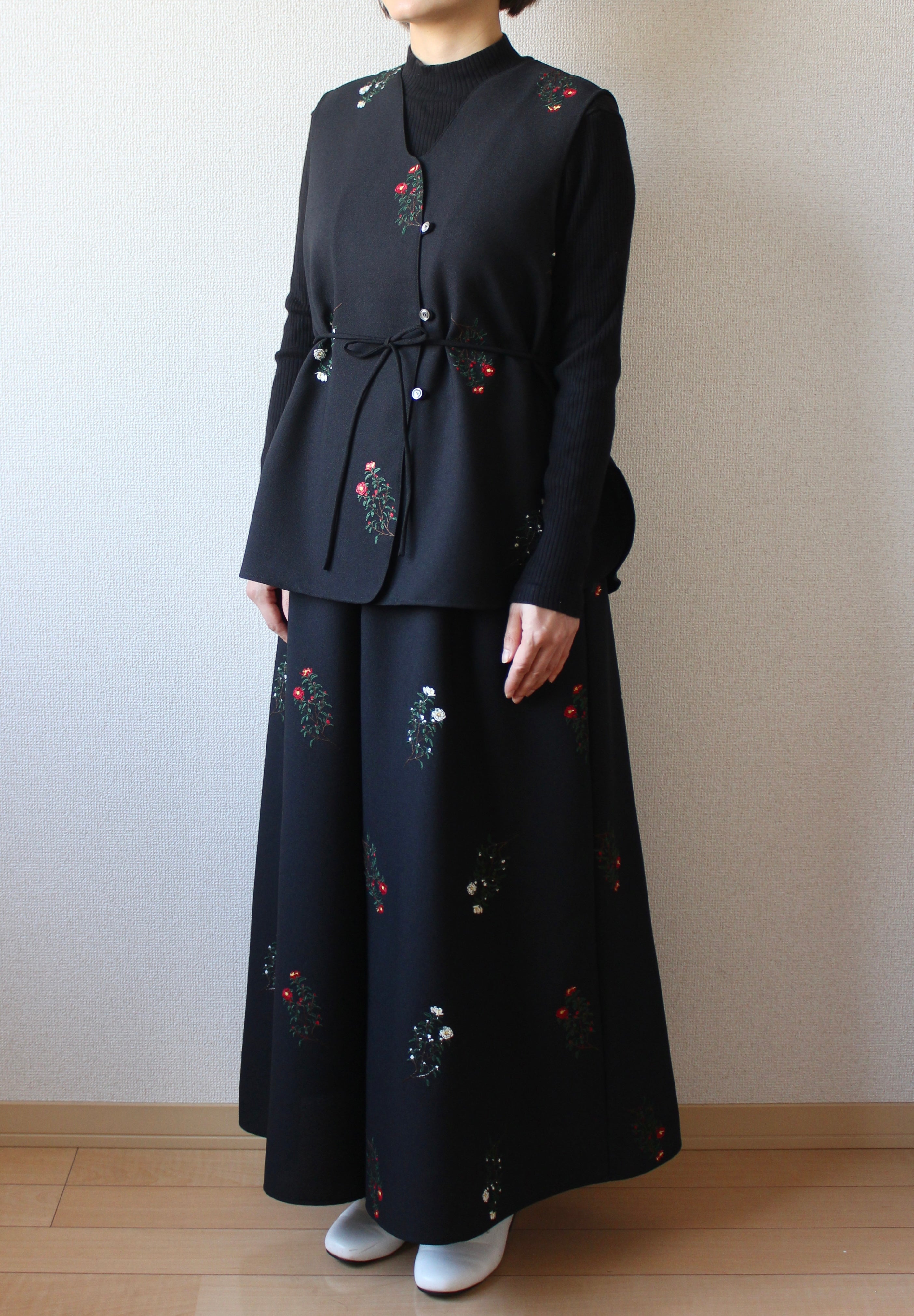 // wide culotte skirt - sazanka - 【10月中旬〜下旬お届け予定】